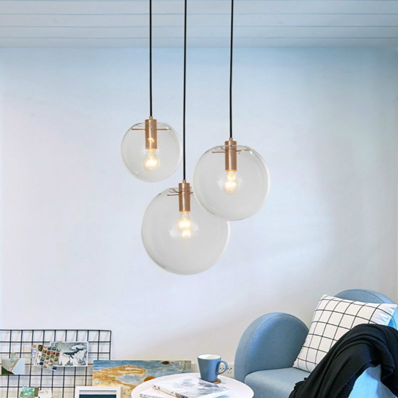 Einfachheit Glas Anhänger Beleuchtung moderne 1 Kopfhängelampe für Esszimmer