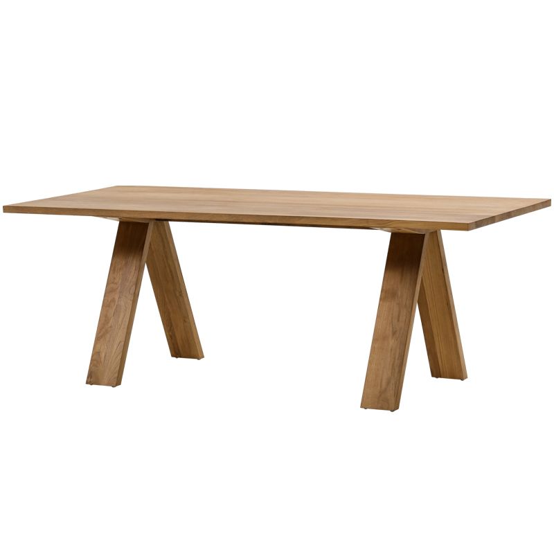 Solid Wood Dining Table Rectangle Modern Dinner Table for Home Use