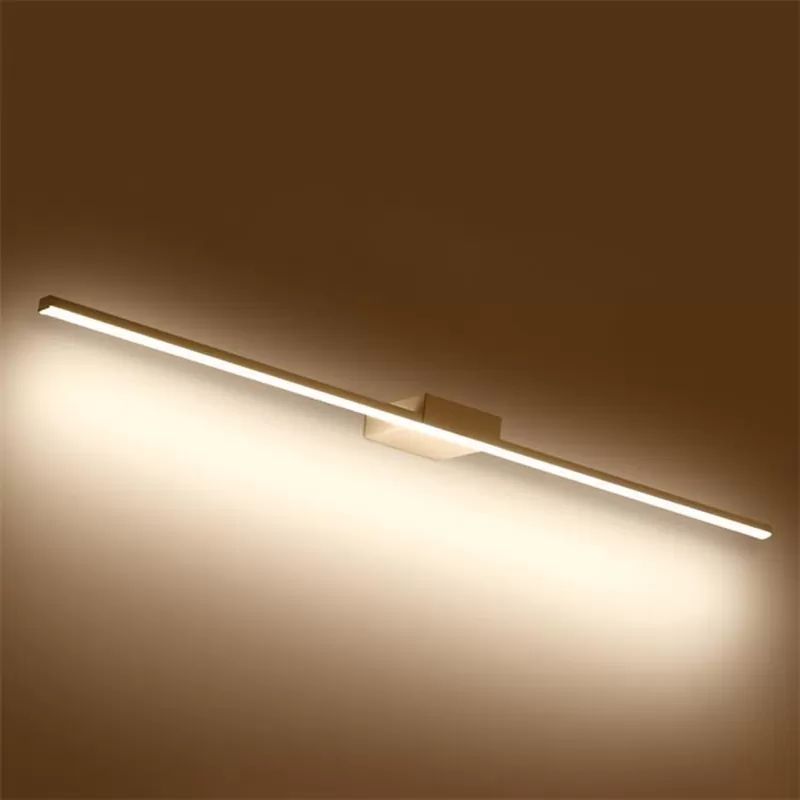 Luces de espejo de tocador lineal LED estilo de tocador de metal moderno para baño