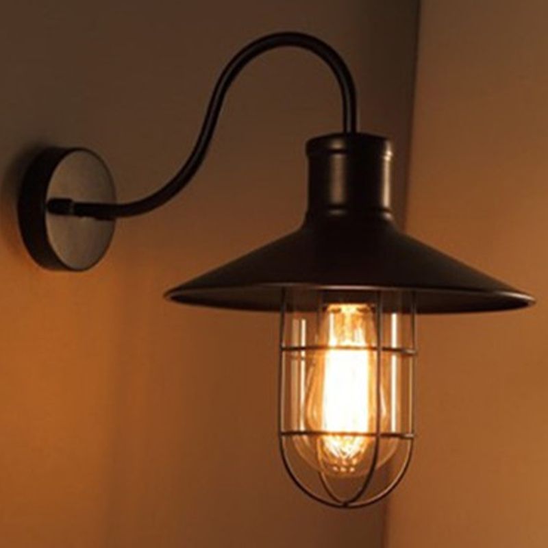 American Style Cone Shape Vanity Light with Iron Shade for Shower Room