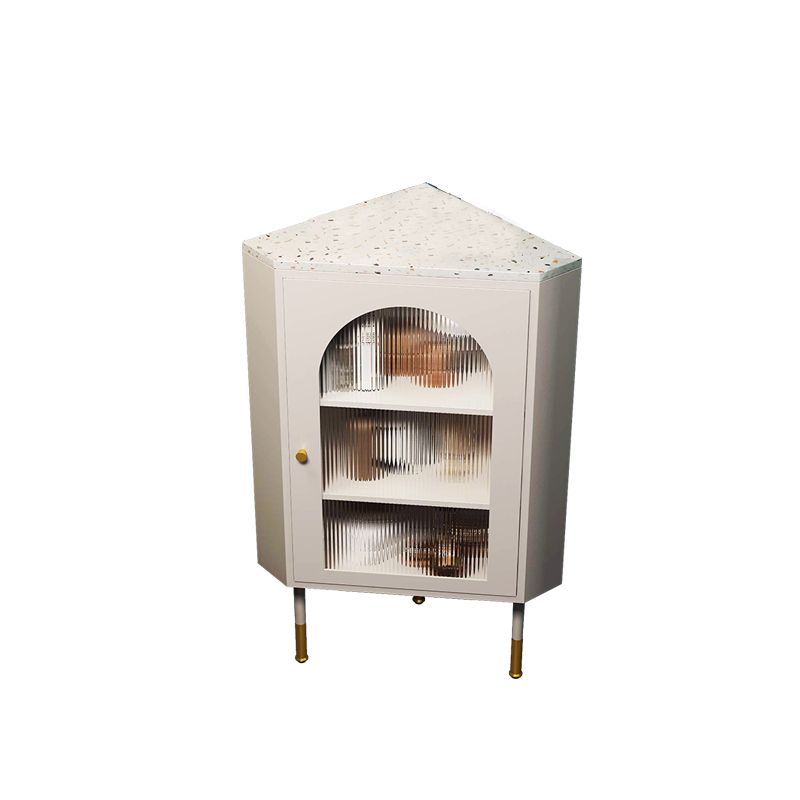 Modern & Contemporary Accent Cabinet Glass Side Cabinet with Knobs