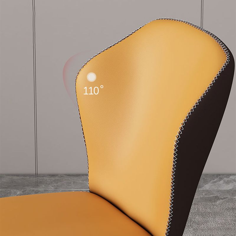 Sillas laterales Wingback Parsons de estilo minimalista, sillas de comedor de cuero para cocina (juego de 4)