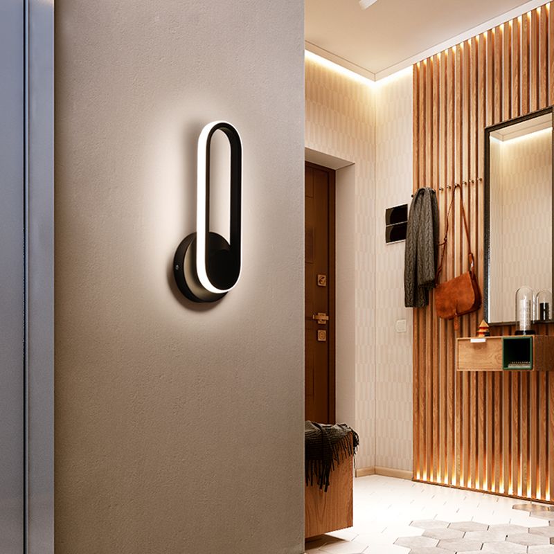 Contemporáneo de letrero de pared de pared simple de pared LED montada en la pared para la pared para la cama