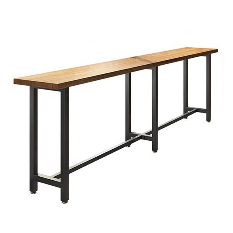 Modern 1/7 Pieces Bar Table Set Rectangle Wood Counter Table with for Milk Tea Shop