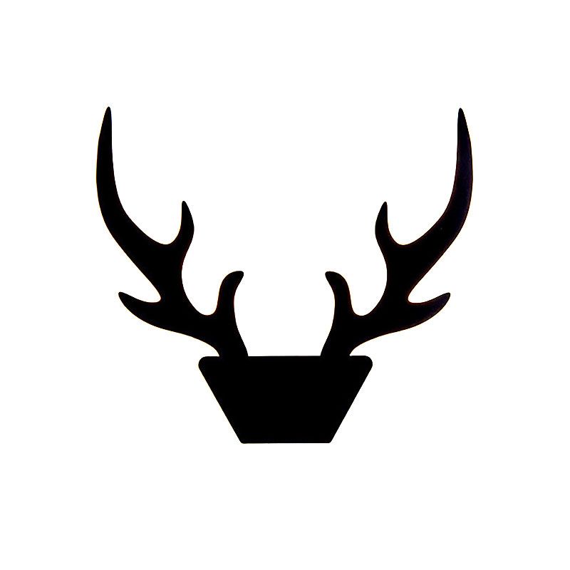 Antlers Acrylic Sconce Light Fixture Art Deco LED White/Black Wall Mounted Lamp in Warm/White Light