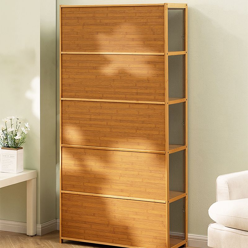 Modern Natural Cabinet, Rectangle Standard Accent Cabinet with Shelves