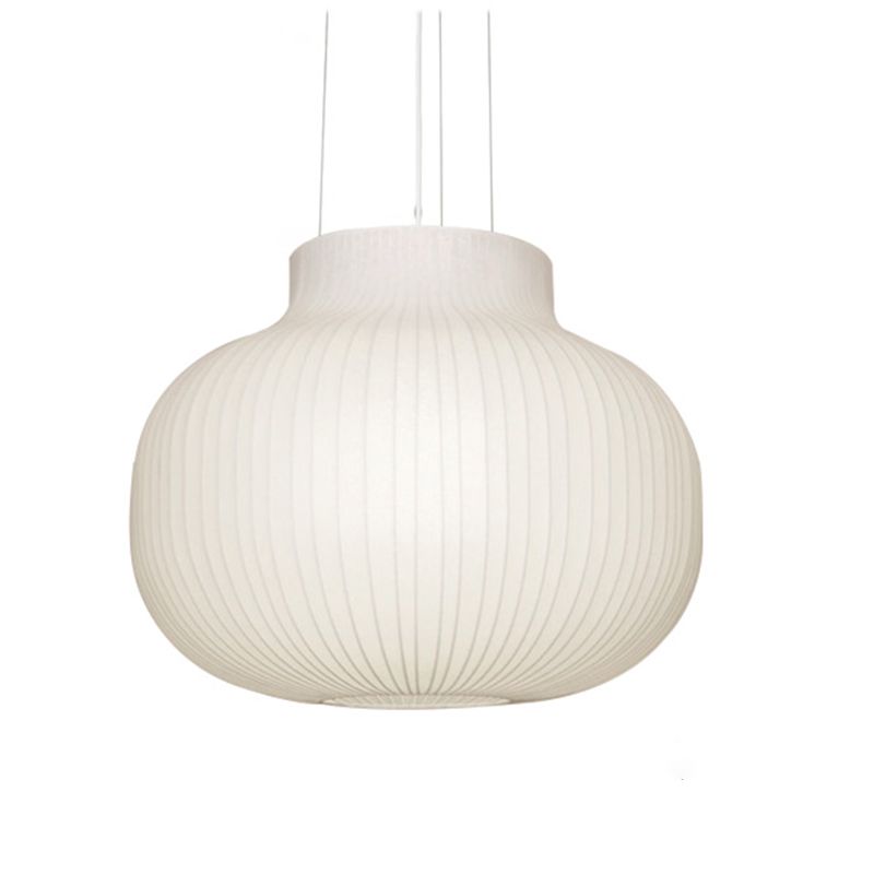Eenvoud zijden stof lantaarn tint hanglamp moderne stijl 1-licht suspensie verlichting armatuur voor slaapkamer