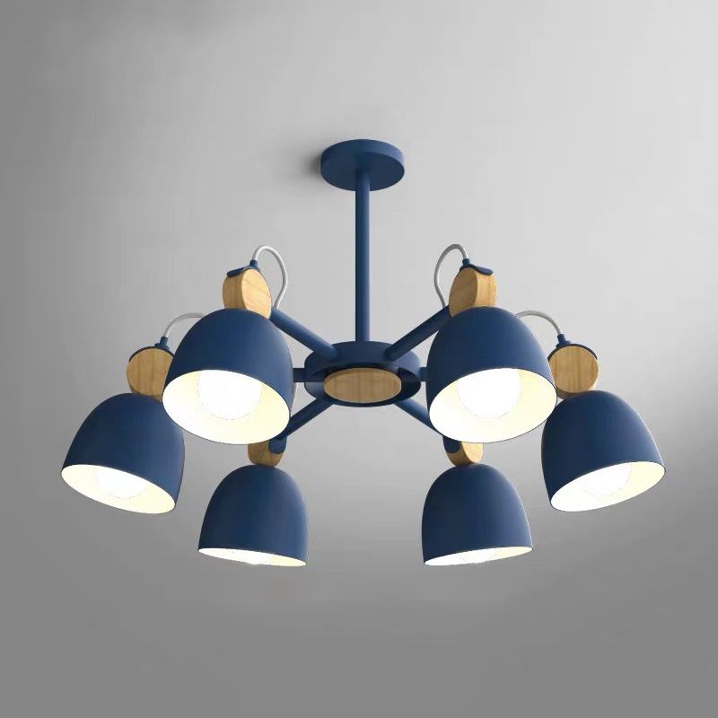 Luz semi empotrada de metal tipo cúpula, iluminación moderna de madera cerca del techo con junta ajustable