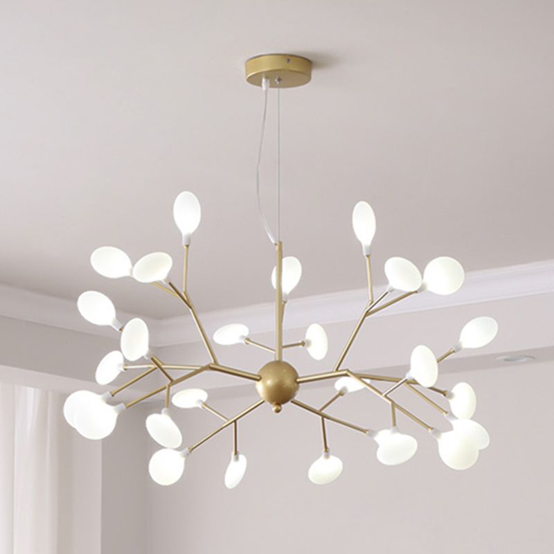 Unique Shape Hanging Chandelier Modern Style Metal Multi Light Hanging Lamp for Bedroom