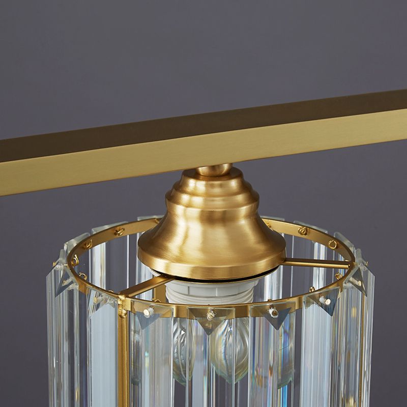 Cylinder Island Lighting Crystal Contemporary Simplicity Pendant Lighting Fixtures for Restaurant