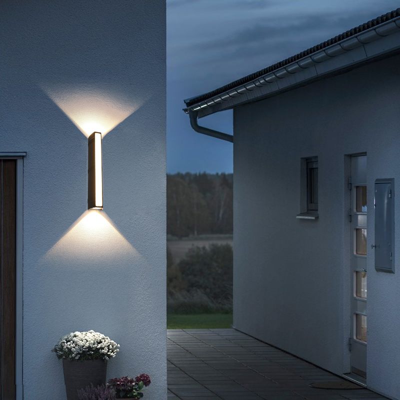 Modern Style Rectangular LED Wall Lamps Metal 3-Light Wall Lighting Ideas