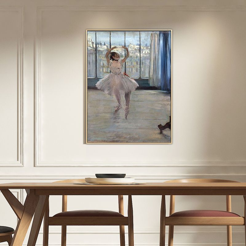 Weiße Vintage-Wanddekoration, Edgar Degas Ballett-Gemälde, Leinwand-Wandkunst für Schlafzimmer