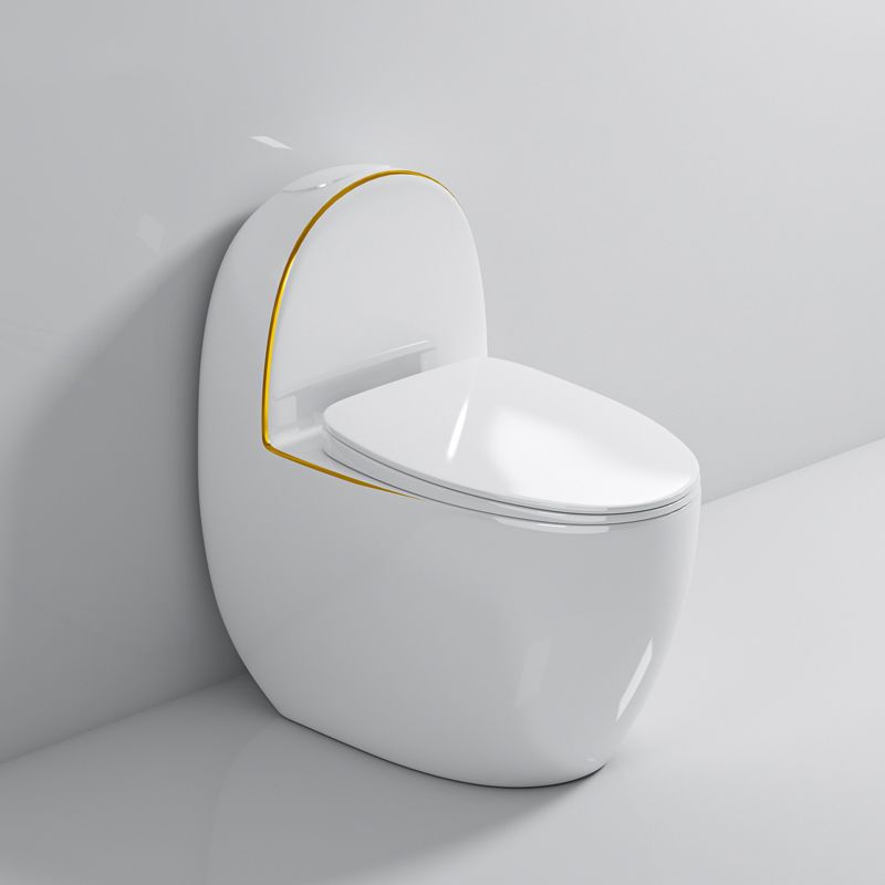 Polished Finish Floor Mounted Toilet Siphon Jet Modern Toilet Bowl