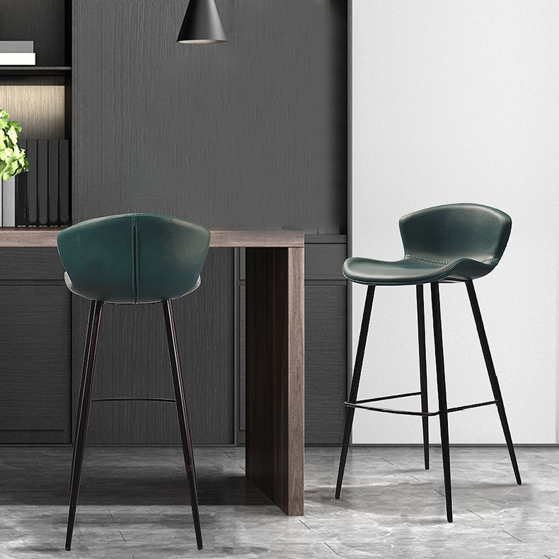 Modern Style Bar Stool Leather Backrest Counter Stool for Home