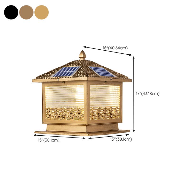 Modern Pillar Light Creative LED Solar Lighting Fixture for Garden