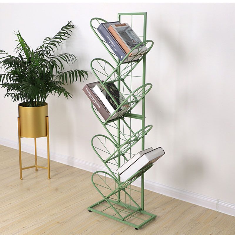 Contemporary Metal Book Shelf Vertical Etagere Shelf Bookcase for Study Room