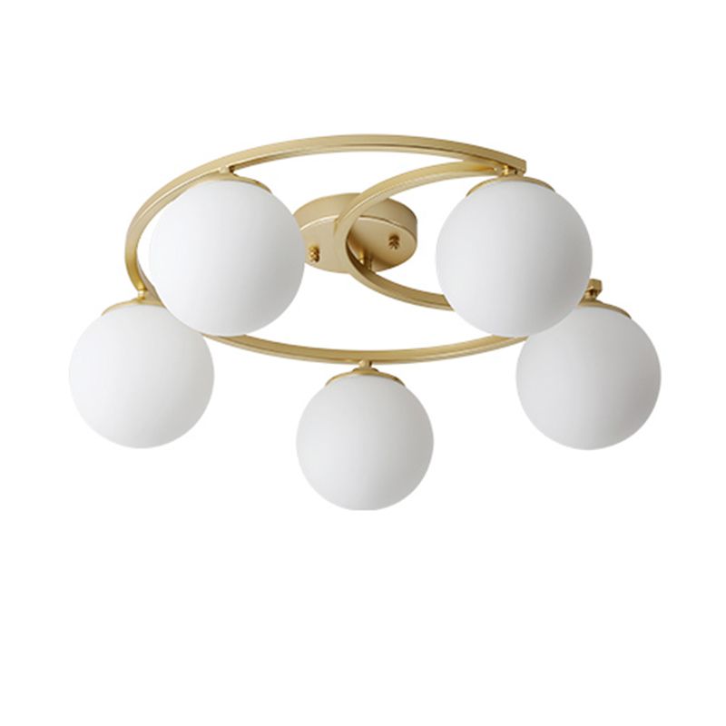 Modern Simple Ceiling Light Ball Shape Iron Ceiling Lamp for Bedroom