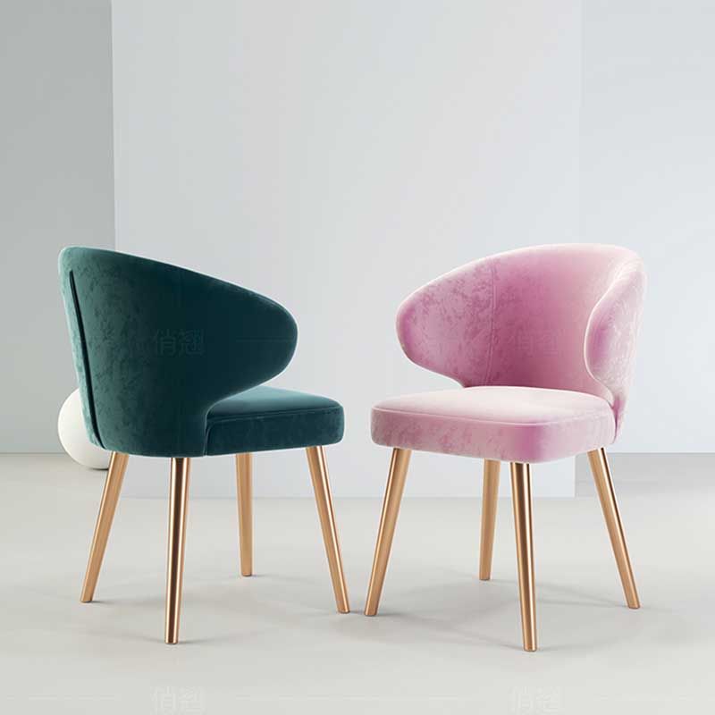 Chaise moderne d'intérieur et d'extérieur, chaise de salle à manger en métal, sans accoudoirs, pour cuisine