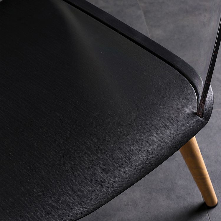 Silla contemporánea sillas de comedor sin brazos con patas de metal para cocina