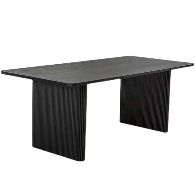 Black Wood Dining Table Set with Chairs 1/2/5 Pieces Modern Dinette Set