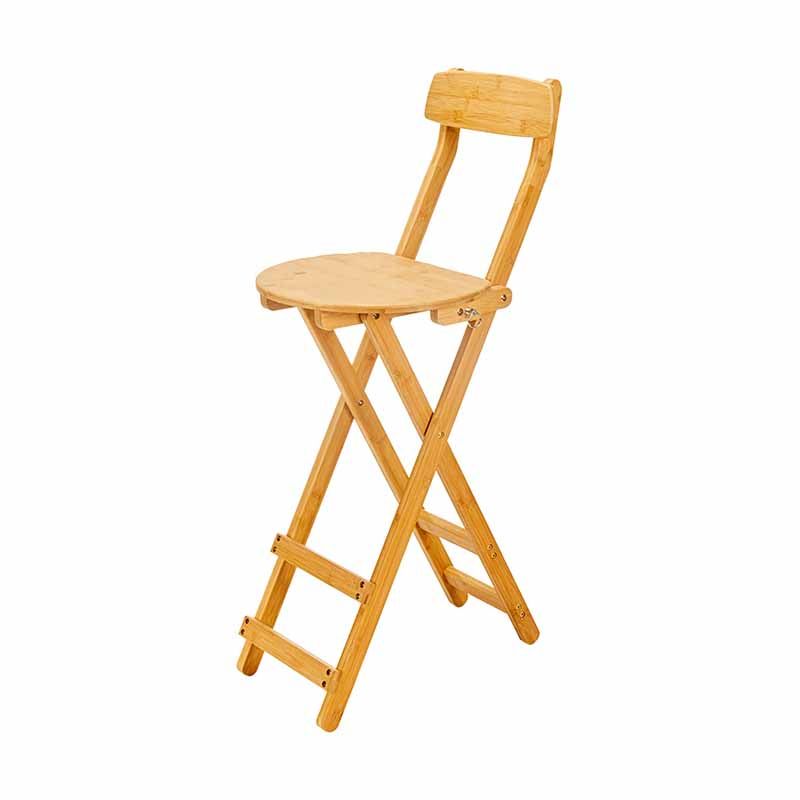 Taburetes de bar con respaldo de madera sin brazos de estilo nórdico, taburetes plegables para mostrador, 1 pieza