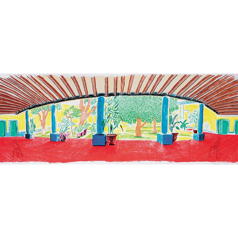 Washable Courtyard Painting Murals Art Deco Non-Woven Material Wall Covering for Home