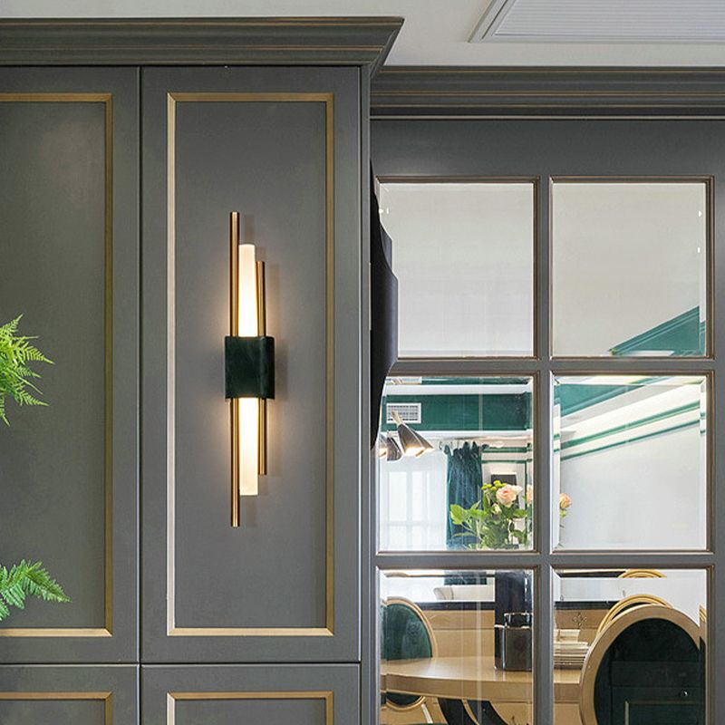 Contemporary Green/White LED Shaded Metallic Wall Mounted for Bedroom