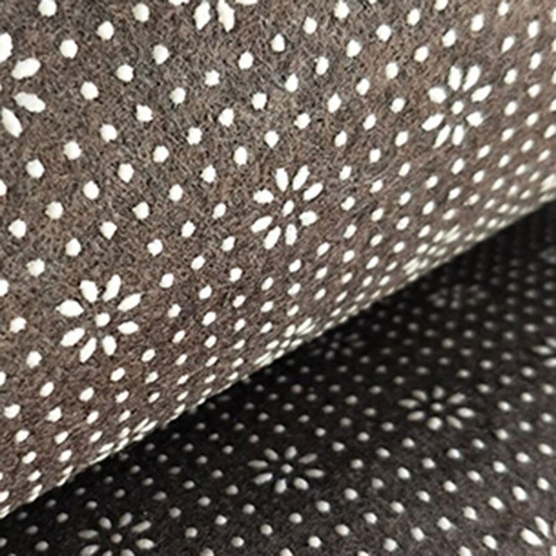 Round Green Tone Tropical Indoor Rug Polyester Leaves Print Rug Stain Resistant Indoor Rug for Living Room