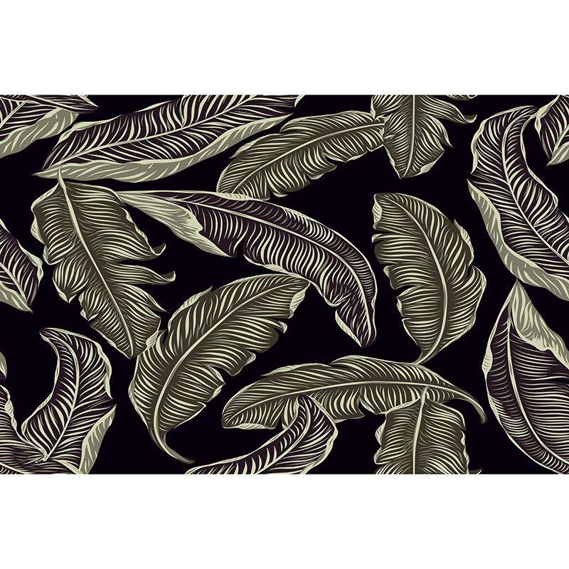 Plants Illustration Wall Mural Tropical Girls Room Mural for Wall Decor, Custom Size