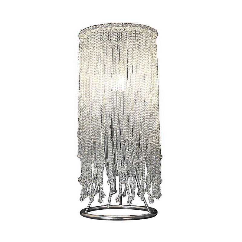 LAMPE DE LAMPE DE NEULTRE POSTMODERNE CRISTAL ÉCLAIRAGE DE TABLE DE CHAMBRE SEUX-BULBE EN CHROME