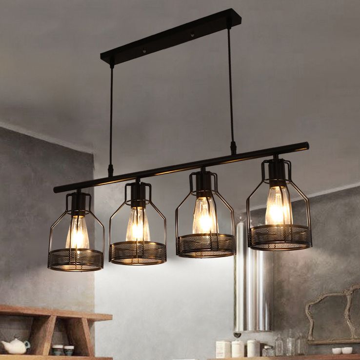 Metal Island Pendant Industrial Style Island Light Fixtures for Living Room