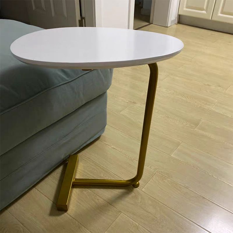 Modern C Corner Table Solid Wood Side End Table for Living Room