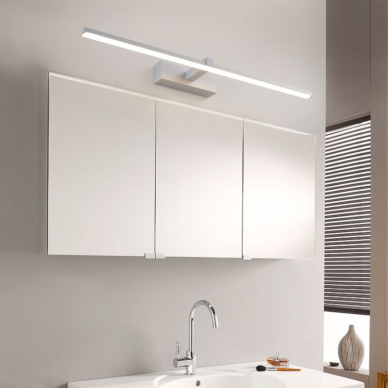 Metal Linear Shade Wall Sconce in Modern Concise Style Acrylic Mirror Wall Lighting