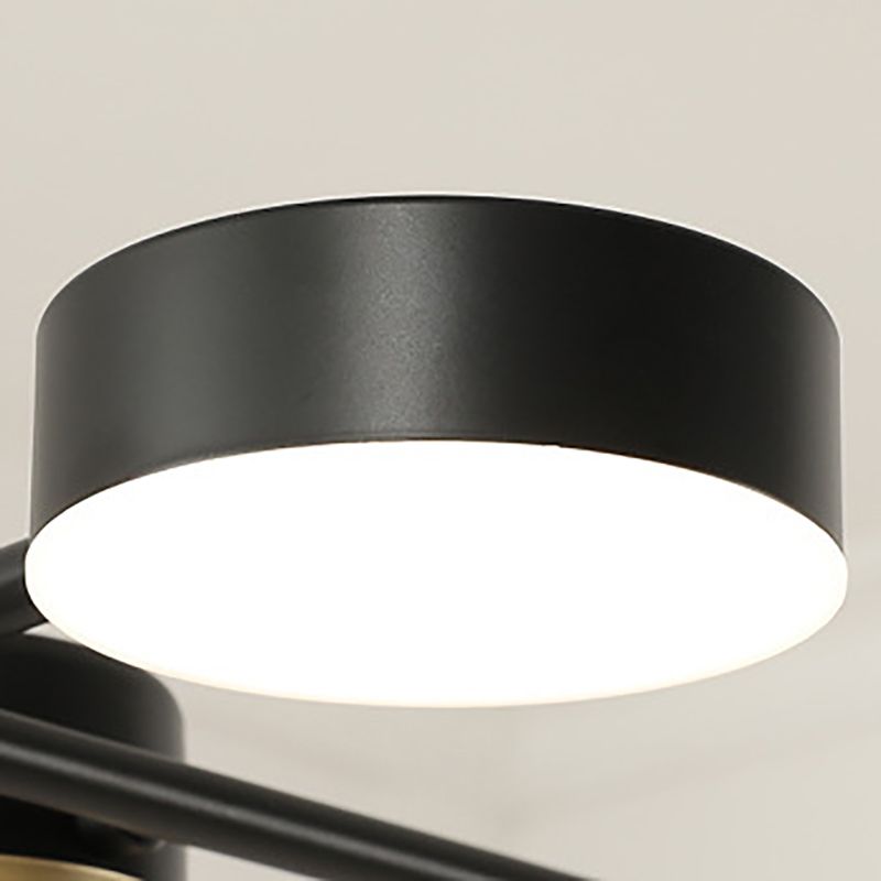 Postmodern LED Island Lamp Round Shape Metal Suspension Light for Dining Room