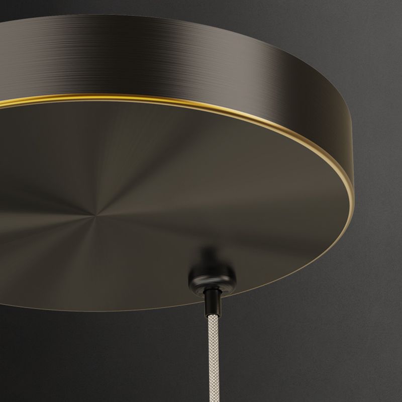 Aiuto in metallo ovale Pendente leggero in stile moderno a sospensione a led sospensione per sala da pranzo