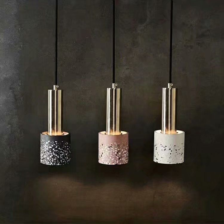 Moderne Stilzylindrisch Schatten hängend hängender leicht Stein 1 hängende Lampe für das Restaurant