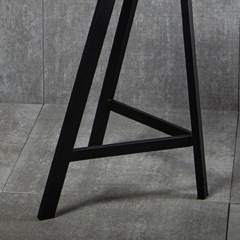 Industrial Low Back Counter Stools Metal Counter Height Stools for Home Use