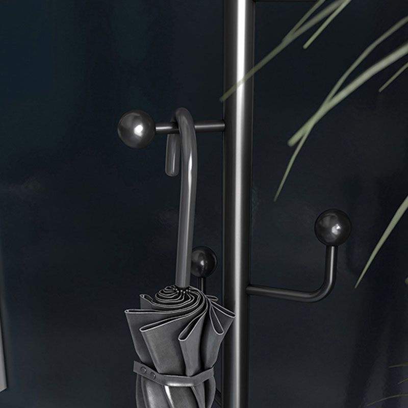 Metal Entry Hall Tree Marble Base Coat Hanger with 7 Hooks , 70.86" H