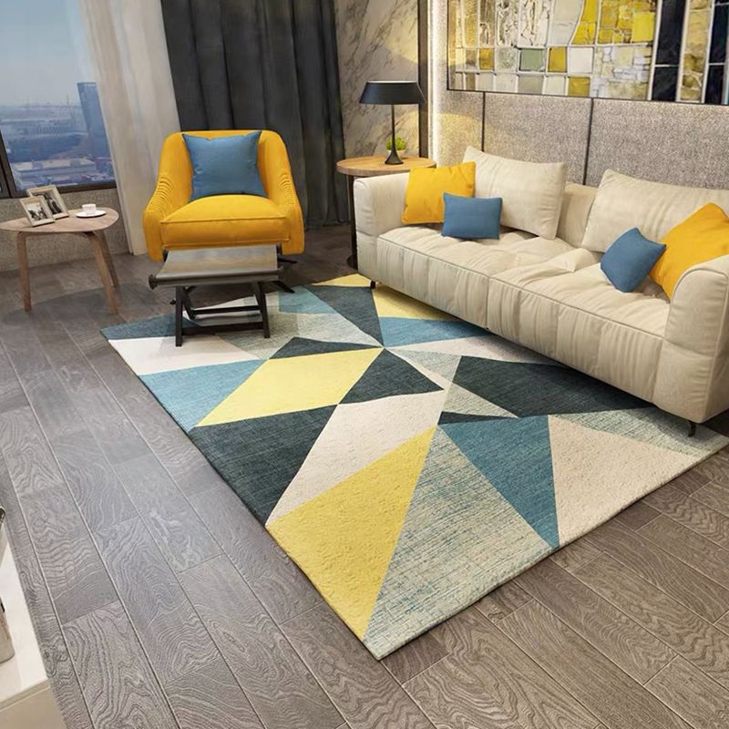 Tapis de conception graphique multicolore tapis de support antidérapant polyester moderne à la mode