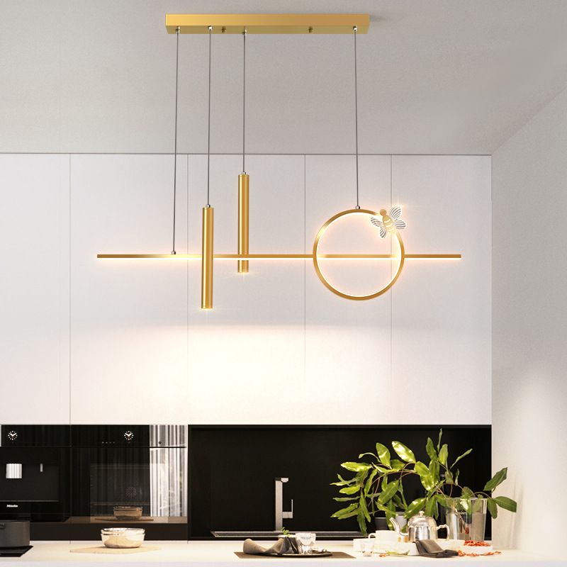 Acrylic Linear Island Light Contemporary Simplicity Lighting Fixtures for Dining Room