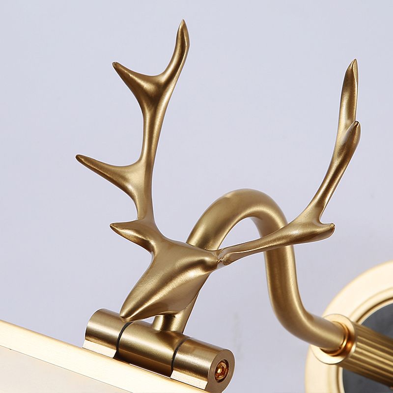 Midden-eeuwse luxe stijl gestroomlijnde wand gemonteerd ijdelheid lichten koper spoeling mount wand sconce voor badkamer