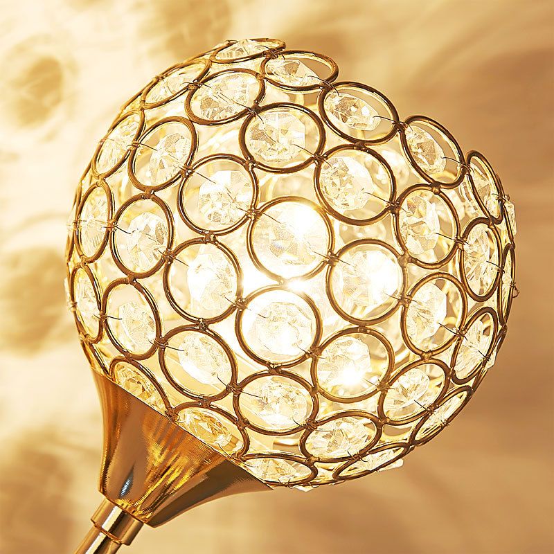 1 Glühbirnen -Korridor -Wandmontage Beleuchtung Vintage Stil Goldwandlampe mit globaler klarer Kristallschatten