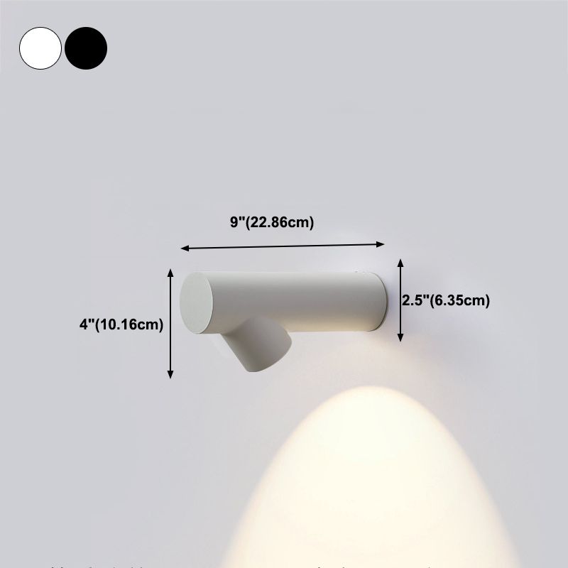 Metal Cylinder Sconce Lights Modern Style 1 Light Wall Lighting Fixtures