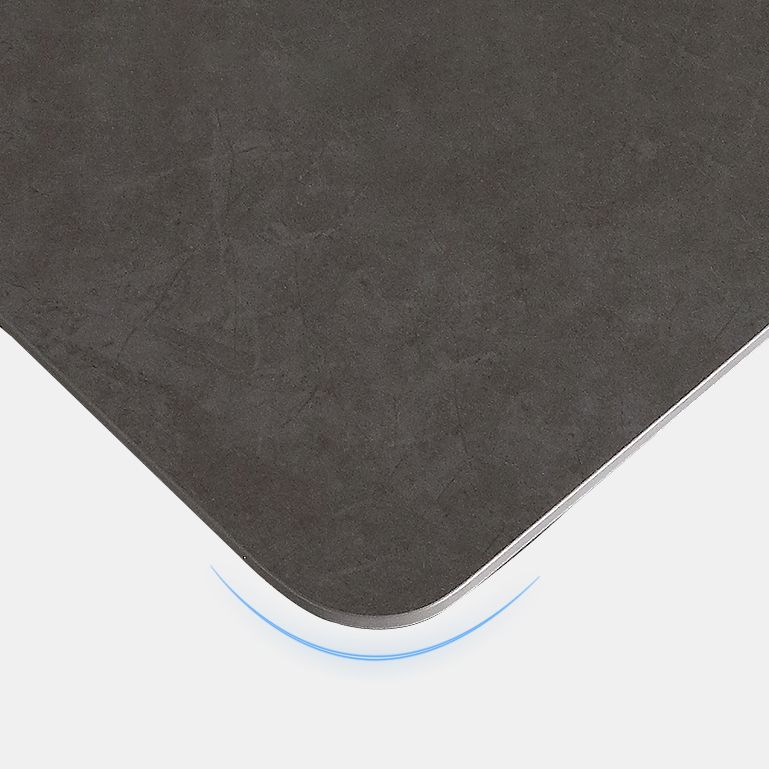 Mid-Century Gray Sintered Stone Table Rectangle Standard Dining Table for Kitchen