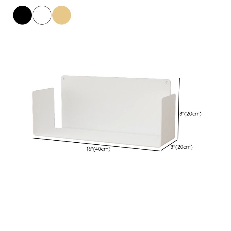 Contemporary Metal Bookshelf Floating Closed Back Bookcase with Shelves