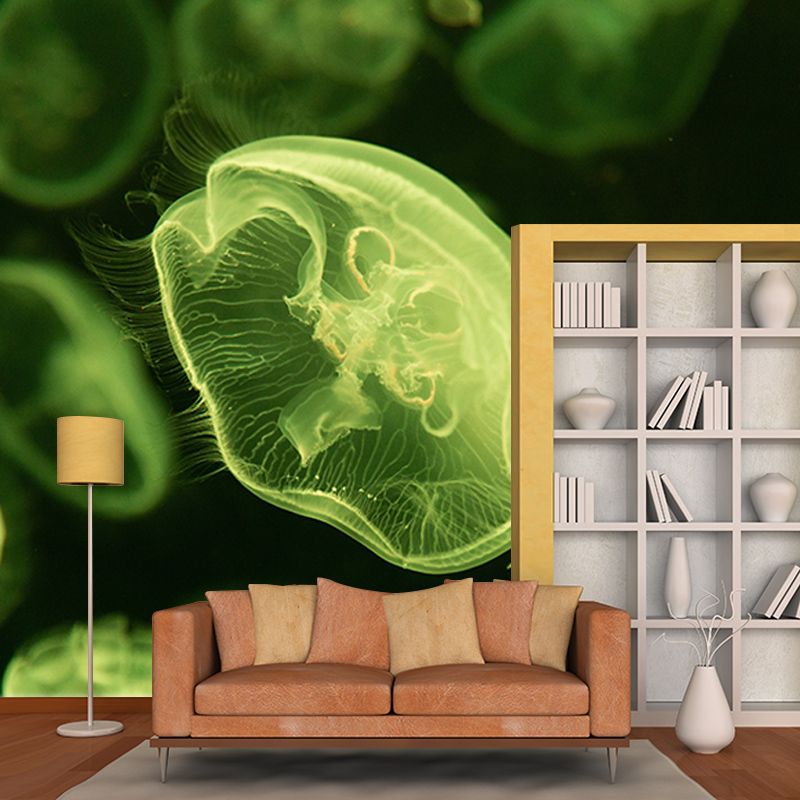 Photography Stain Resistant Mural Wallpaper Marine Organism Sleeping Room Wall Mural