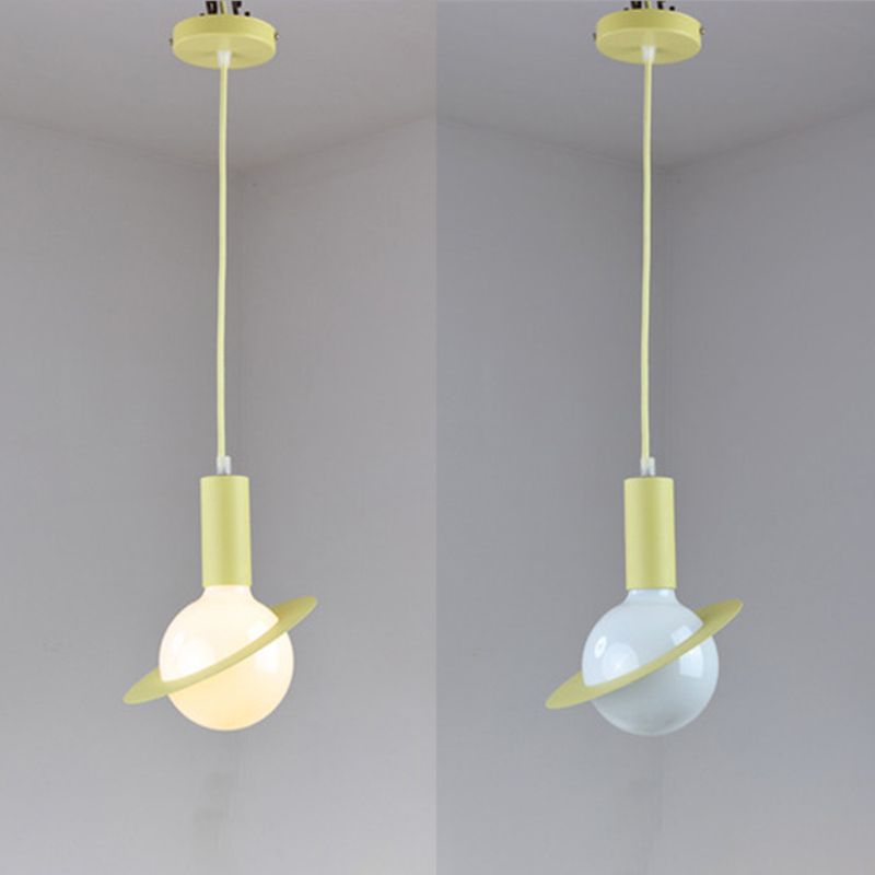 Metal Planet Pendant Ceiling Light Nordic Style Hanging Ceiling Light for Dinning Room