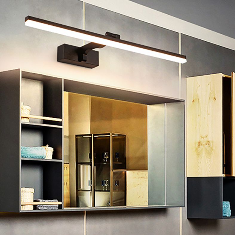 Lampada montata a parete lineare in metallo Nordic－style LED Black Light Sconce