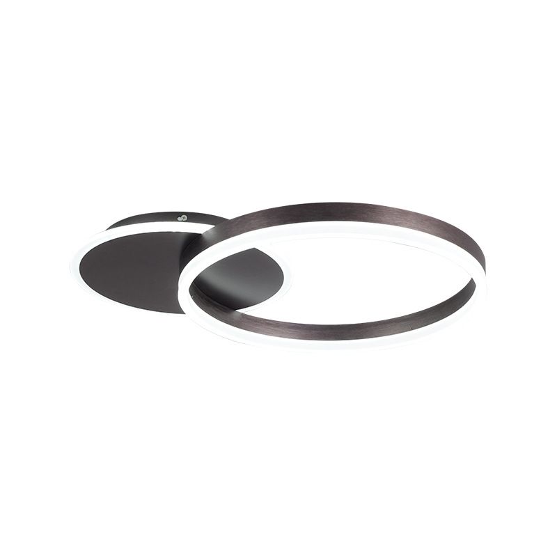Ringvormige LED-plafondlamp Modern aluminium 2-lichts inbouw voor slaapkamer