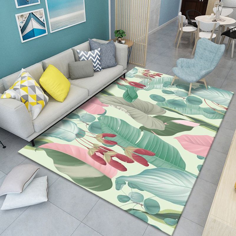 Modern bloempatroon Tapijten Polyester binnen Tapijt Non-slip achtergrondgebied Tapijt voor woonkamer